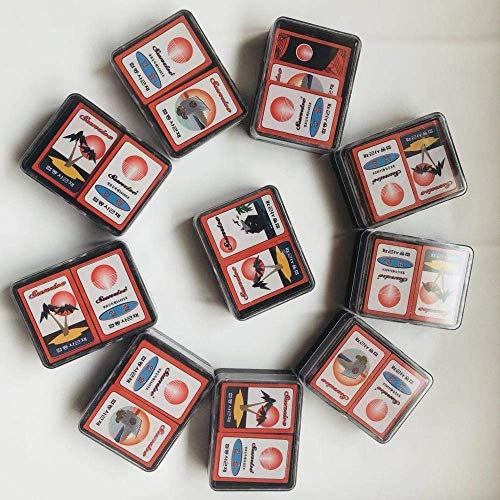 SEESEE.U Coreano japonés PVC Impermeable Mahjong Gostop Go Stop Tarjetas de Juego de Mesa Popular Family Party Table Game Go-Stop Hanafuda Cards