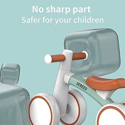 SEREED Bicicleta Infantil a Partir de 1 año, Juguete para niños de 12 a 24 Meses, Primera Bicicleta sin Pedal con 4 Ruedas, Regalo de cumpleaños