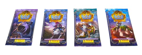 services 4 x Fantasy Riders 4 x Juego de Cartas Mixtas. Juego de Cartas coleccionables, 4 Paquetes, resurgir de los Dragones