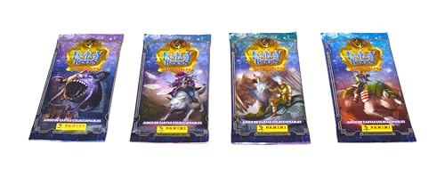 services 4 x Fantasy Riders 4 x Juego de Cartas Mixtas. Juego de Cartas coleccionables, 4 Paquetes, resurgir de los Dragones