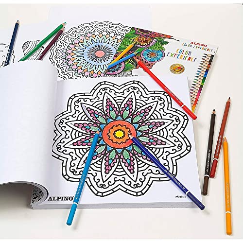 Set de dibujo alpino color experience 24 lapices de colores y libro de 120 mandalas