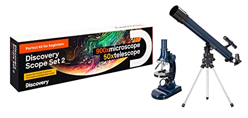 Set De Microscopio y Telescopio Educativo Discovery Scope 2 para Niños con Accesorios y Libro En Italiano