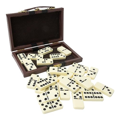 Set of 28 Dominoes Juego de dominó Dominó Doble 6 Juego de Dominó en una Caja de Polipiel