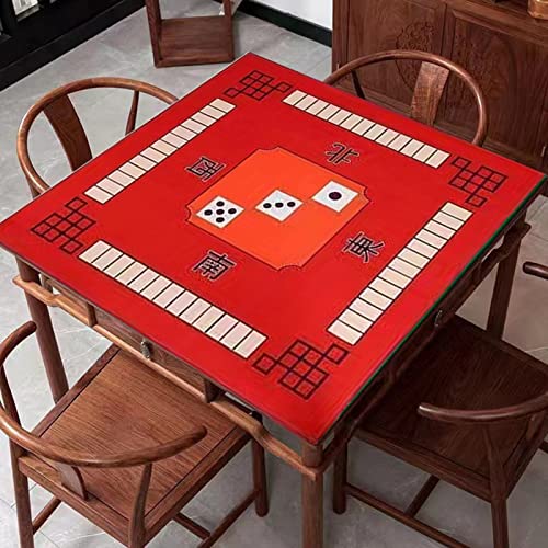 Shienfir Mahjong - Alfombrilla antideslizante, cubierta de mesa para póquer, juegos de cartas, juegos de mesa, juegos de azulejos, dominó y rojo Mahjong