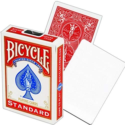 Shop4top Bicycle Rider Back Blank - Juego de cartas en blanco en la parte delantera (Uspc), color rojo