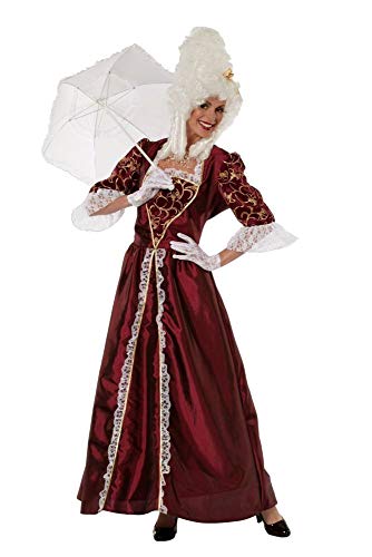 shoperama Marquise - Disfraz barroco para mujer, estilo rococó, vestido de Gräfin y águila francesa, renacimiento, Madame de Pompadour, color burdeos, talla 36