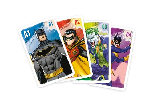 Shuffle Batman. Baraja de Cartas Infantil. 4 Juegos en 1. Naipes ilustrados con el Personaje de Comic de Marvel. Versión en Español.􀁂􀀂􀁃