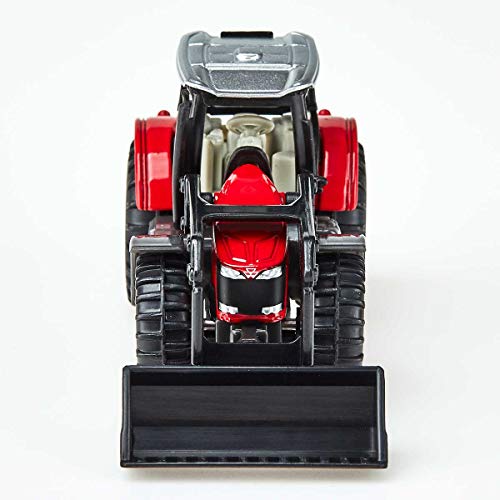 siku 1484, Massey Ferguson con cargador frontal, Metal/Plástico, Rojo/Negro, Cargador frontal móvil