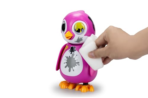 Silverlit Rescue Pingouin-Pingüino Interactivo Rosa con 20 emociones Diferentes-Efectos de Sonido y Luces-A Partir de 5 años, Color Pink (88651)