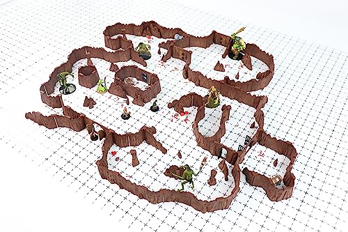 Sistema modular de caverna: juego de mesa y RPG Terrain para Dungeons & Dragons, Pathfinder, Castillos y Cruzadas, 13ª Edad, Runequest, Asunder, Zombicida y más. - Juego de Troll