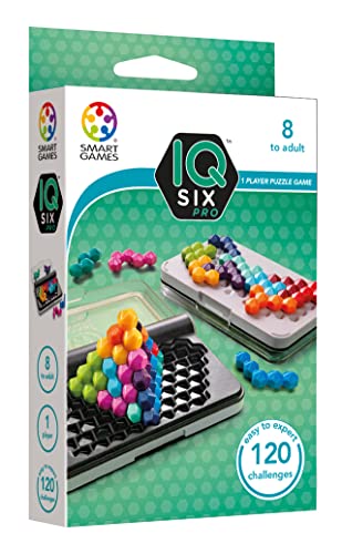 Smart Games - IQ Six Pro, Puzzle Game with 120 Challenges, 3 Playing Modes, 8+ Years