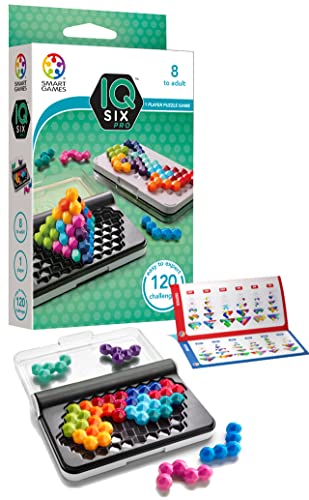 Smart Games - IQ Six Pro, Puzzle Game with 120 Challenges, 3 Playing Modes, 8+ Years