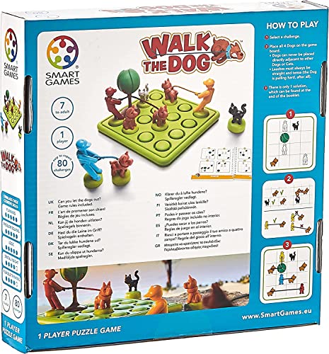 smart games - Walk The Dog, Puzzle Game with 80 Challenges, 7+ Years