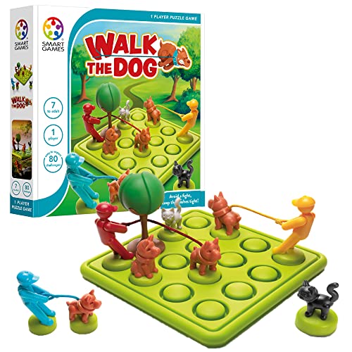 smart games - Walk The Dog, Puzzle Game with 80 Challenges, 7+ Years