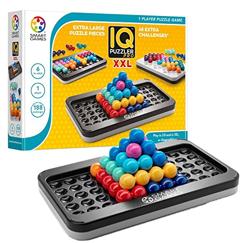 SmartGames - IQ Puzzler Pro XXL, Extra Large Puzzle Game with 188 Challenges, 3 Playing Modes, 6+ Years & Smart Games - IQ Focus, Puzzle Game with 120 Challenges, 8+ Years