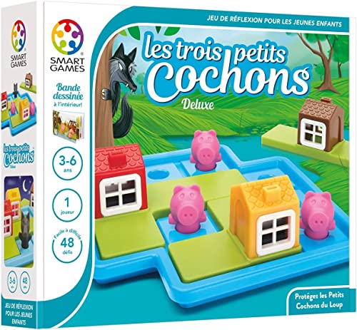 SmartGames Les Trois Petits Cochons - Deluxe Preescolar Niño/niña - Juegos educativos (Multicolor, Preescolar, Niño/niña, 3 año(s), 6 año(s), 48 pieza(s))
