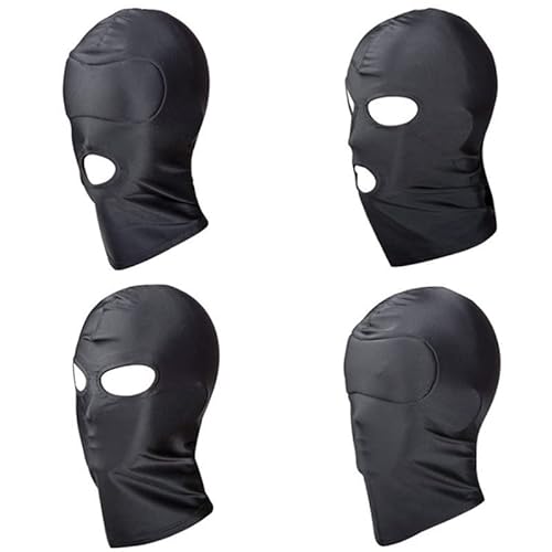 SmartRing 1 máscara de ojos transpirable unisex, máscara de cara completa, máscara de cosplay con capucha (negro, estilo ocasional).