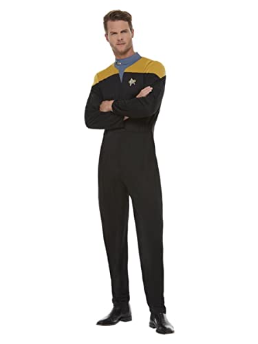 Smiffys Licencia oficial de Star Trek, uniforme de operaciones Voyager, color oro y blac, L-Size 42"-44" (52445L)