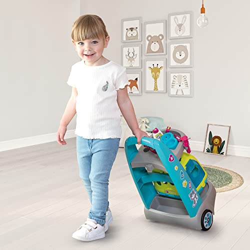 Smoby Toys - Carro Veterinario con maletín de Doctor, Incluye Accesorios, Gato y Caja de Transporte, Juego de Juguetes con Ruedas para niños a Partir de 3 años (31 x 32 x 55 cm), Multicolor, 340402