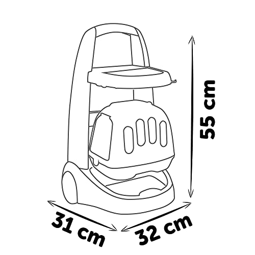 Smoby Toys - Carro Veterinario con maletín de Doctor, Incluye Accesorios, Gato y Caja de Transporte, Juego de Juguetes con Ruedas para niños a Partir de 3 años (31 x 32 x 55 cm), Multicolor, 340402