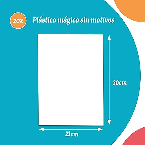 Smowo® 20 láminas de plástico mágico para horno - Papel encogible A4 Mate Transparente