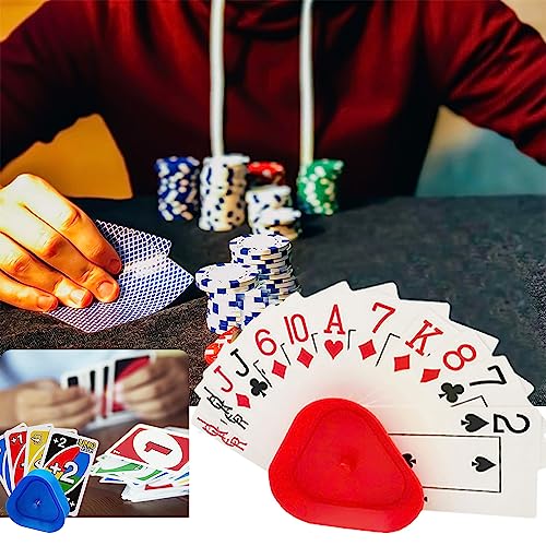 Soporte para Naipes, Sujeta Cartas Soporte para Juego de Cartas Plastic Poker Rack Juego de Cartas Titular para Niños Discapacitados Adultos Personas Mayores, 4 Piezas