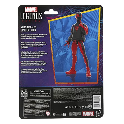Spider-man Hasbro Marvel Legends Series, Miles Morales Legends, Figuras coleccionables de 15 cm