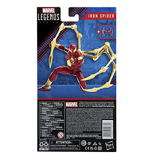 SPIDER-MAN Marvel Legends Series Figura de Iron Spider-Armor - Incluye 2 Accesorios