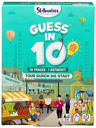 Spin Master Games Guess in 10 - Juego de adivinanzas Tour por la Ciudad - con 10 Preguntas sobre la Respuesta (edición Alemana)