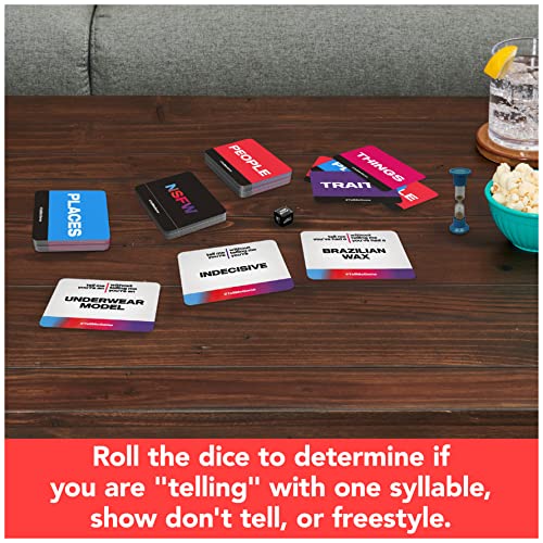 Spin Master Games Tell Me Without Telling Me - The Viral Trend, Now A Hilarous Party Game for Bachelorette, College, Birthday & More, for Adults Ages 18 and up