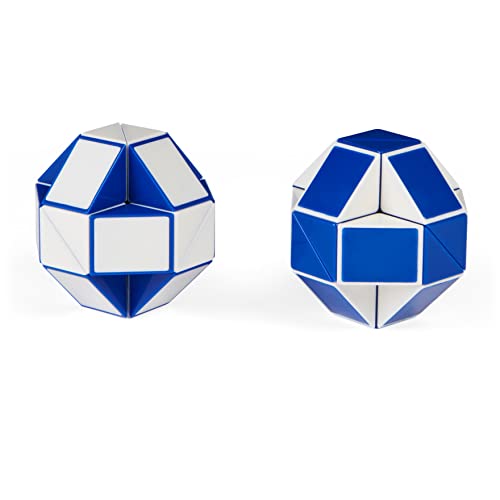 Spin Master Rubik's Connector Snake, Paquete de Dos Cubos de Rompecabezas 3D, Juguete para aliviar el estrés, Juego de Viaje, Idea de Regalo para Adultos y niños a Partir de 8 años, 6064893