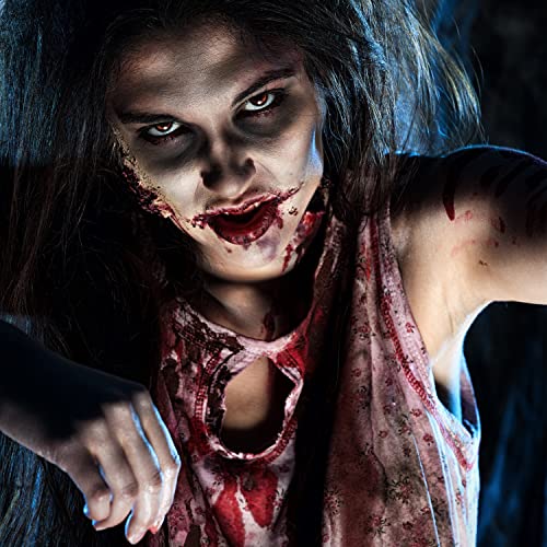 Spooktacular Creations 4 paquetes de 1 oz de tubo de sangre de vampiro falso para Halloween, sangre falsa para disfraz de Halloween, maquillaje y disfraces de zombies, vampiros y monstruos