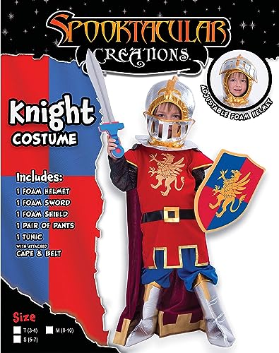Spooktacular Creations Disfraz de juego de rol de Knight Deluxe (niño pequeño)