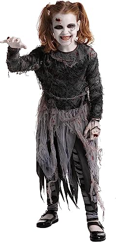 Spooktacular Creations Disfraz de zombie de Child Girl para Halloween Fingend Up (mediano (8-10 años))