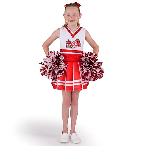 Spooktacular Creations High School Cheerleader Costume Child Cheerleading Girl Uniform Outfit (Large (10-12 yrs))