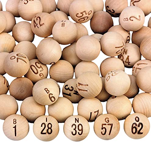 S&S Worldwide W9509 - Bolas de bingo de madera (75 unidades)