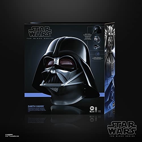 Star Wars Hasbro The Black Series F5514 Casco electrónico premium de Darth Vader - Obi-Wan Kenobi - Artículo para juego de rol - A partir de 14 años