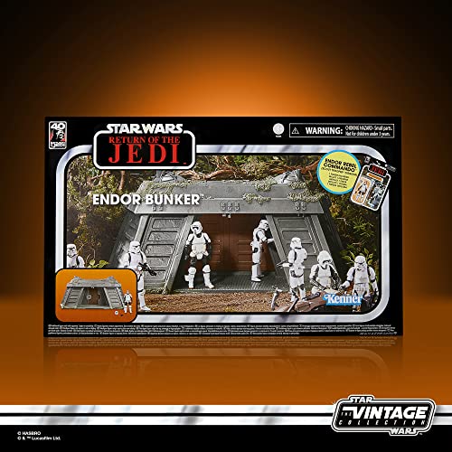 Star Wars - La colección Vintage - Búnker de Endor Retorno del Jedi - Set de Juego y Figura de acción a Escala de 9,5 cm