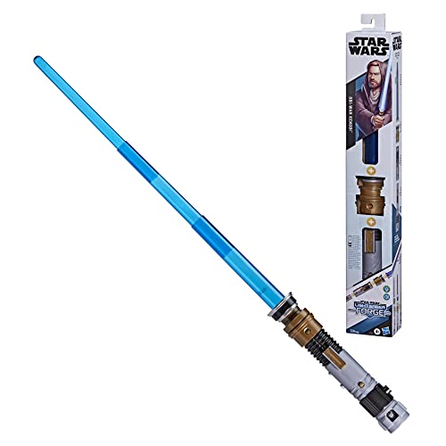 Star Wars Lightsaber Forge - Sable de luz azul electrónico de Obi-Wan Kenobi - Juguete personalizable para juego de rol - A partir de 4 años
