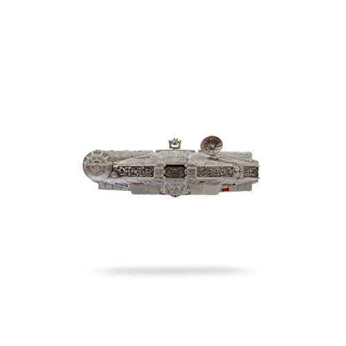 Star Wars Micro Galaxy Squadron Assault Class Millennium Falcon – Vehículo de 7 Pulgadas con 1 Pulgada Han Solo, Chewbacca, Princess Leia y OBI-WAN Kenobi Micro Figuras