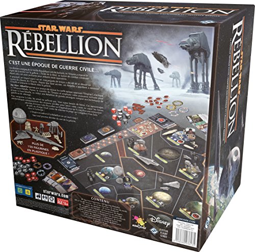 Star Wars Rebellion Asmodee Mesa, Estrategia, Juego de Figuras, Multicolor FFSWR01