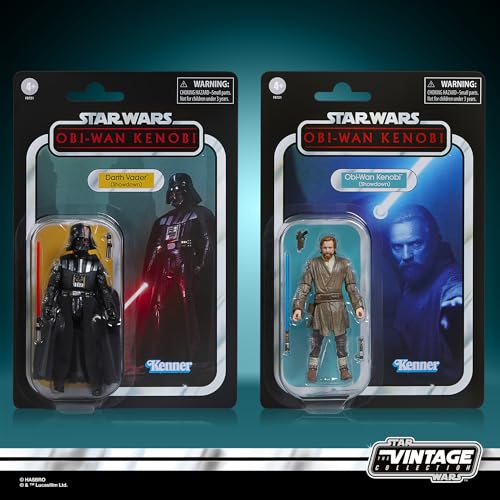 Star Wars The Vintage Collection OBI-WAN Kenobi Darth Vader (Showdown) -Figuras de acción (9,5 cm) (2 Unidades), Color Black (Hasbro F8721)