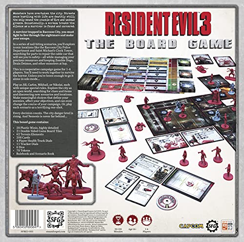 Steamforged Resident Evil 3: The Board Game para 4 jugadores