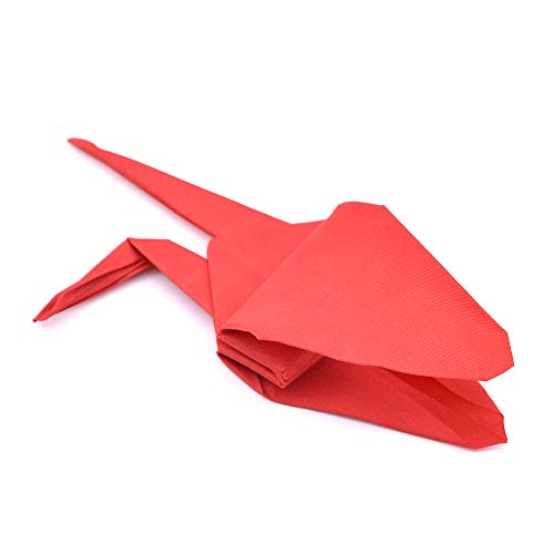 SUMAG Origamagic Magic Trick - Papel de origami mágico para niños - Bufandas a papel grúa truco para mago (rojo)