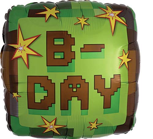 Suministros de fiesta de 6º cumpleaños de videojuegos TNT Pixelated Balloon Bouquet Decoraciones