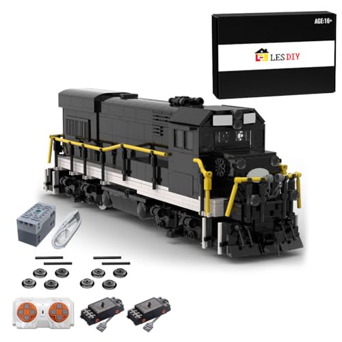 SUNDARE Juego de bloques de construcción de tren de tecnología GE U18B, bloques de construcción, para niños, niños y niñas, compatible con Lego (1428 unidades)