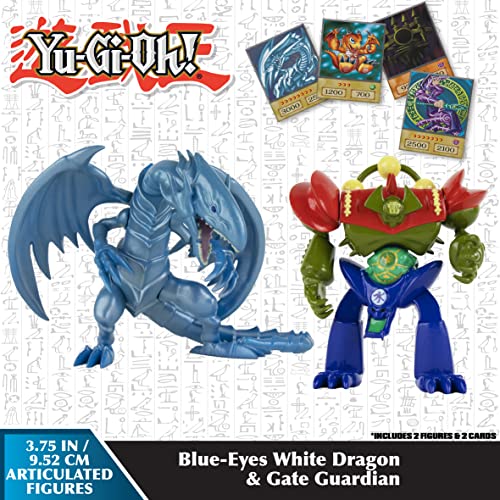 Super Impulse 5502B Yu-Gi-Oh Figuras articuladas Altamente detalladas. El Juego Incluye dragón Blanco de Ojos Azules de 3.75 Pulgadas y guardián de la Puerta