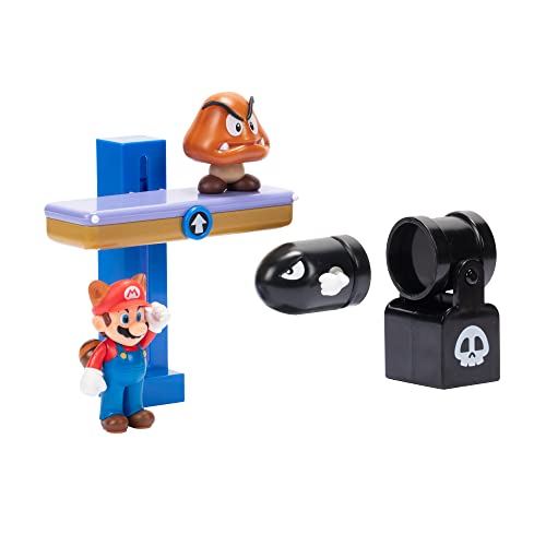 Super Mario Nintendo Switchback Hill - Juego de Diorama (2,5"), Color Negro