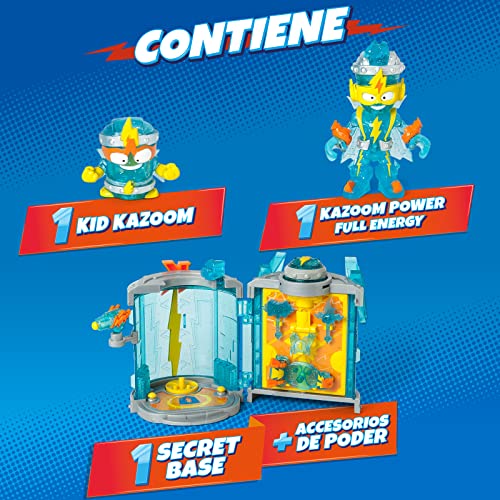 SUPERTHINGS Secret Base Kazoom Power, Guarida Secreta, Incluye 1 Kazoom Kid y 1 SuperThing exclusivos y uchos Accesorios