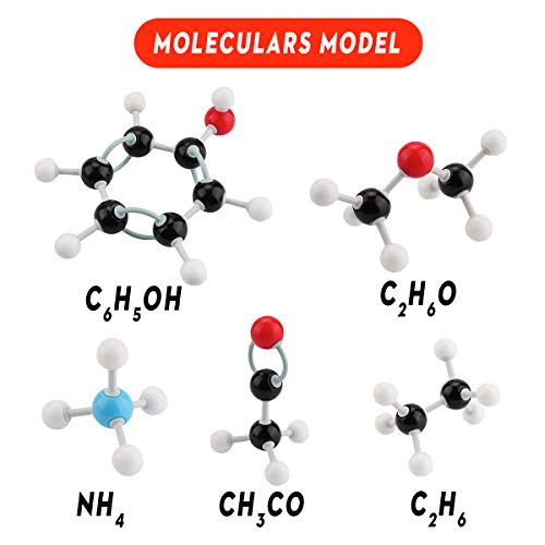 Surplex 240 pz Kit de Modelos Moleculares, Química Orgánica e Inorgánica Química Científica atomía Atomizador enseñanza para Maestros Estudiantes Científico Clase de Química